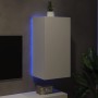 Mobile TV a Parete con Luci LED Bianco 40,5x35x80 cm