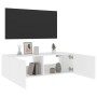 Mobile TV a Parete con Luci LED Bianco 100x35x31 cm