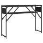 Tavolo Consolle con Ripiano Nero 105x30x75cm Legno Multistrato