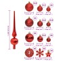 Set Palline di Natale 111 pz Rosso in Polistirene