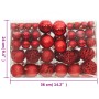 Set Palline di Natale 111 pz Rosso in Polistirene