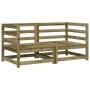 Divani Angolare Giardino 2pz 70x70x67 cm Legno Pino Impregnato