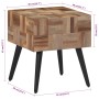 Tavolino 40x40x45 cm Teak Massello di Recupero