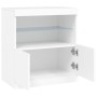 Credenza con Luci LED Bianca 60x37x67 cm