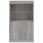Credenza con Luci LED Grigio Sonoma 60,5x37x100 cm