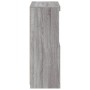 Credenza con Luci LED Grigio Sonoma 60,5x37x100 cm
