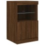 Credenza con Luci LED Rovere Marrone 41x37x67 cm