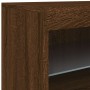 Credenza con Luci LED Rovere Marrone 41x37x67 cm