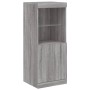 Credenza con Luci LED Grigio Sonoma 41x37x100 cm