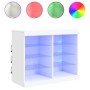 Credenza con Luci LED Bianca 81x37x67 cm