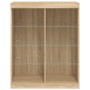 Credenza con Luci LED Rovere Sonoma 81x37x100 cm