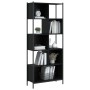 Libreria Nera 72x28x172 cm in Legno Multistrato