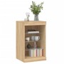 Credenza con Luci LED Rovere Sonoma 41x37x67 cm