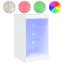 Credenza con Luci LED Bianca 41x37x67 cm