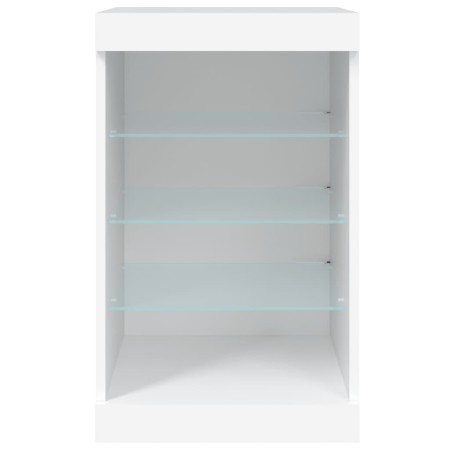 Credenza con Luci LED Bianca 41x37x67 cm