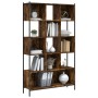 Libreria Rovere Fumo 102x28x172 cm in Legno Multistrato