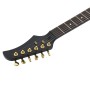 Chitarra Elettrica Principianti con Custodia Nera e Oro 4/4 39"