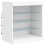 Credenza con Luci LED Bianca 60,5x37x67 cm