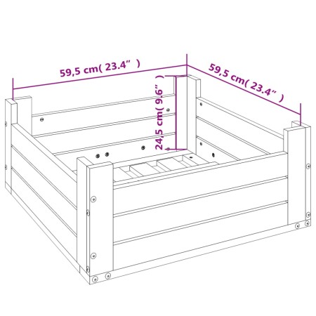 Copertura per Base Ombrellone Miele in Legno Massello di Pino