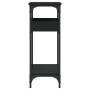 Tavolo Consolle con Ripiano Nero 75x29x75cm Legno Multistrato