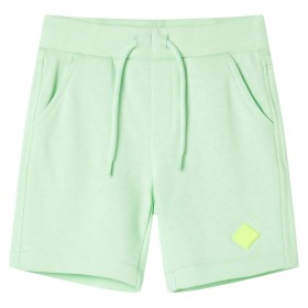 Pantaloncini per Bambini con Coulisse Verde Brillante 128