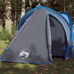 Tenda da Campeggio a Cupola per 2 Persone Blu Impermeabile