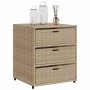 Armadietto Portaoggetti da Giardino Beige 55x59x69cm Polyrattan