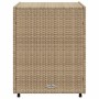 Armadietto Portaoggetti da Giardino Beige 55x59x69cm Polyrattan