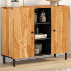 Credenza 90x33x75 cm in Legno Massello di Acacia