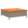 vidaxL Copertura Base Ombrellone Grigia 70x70x25cm Polyrattan e Acacia