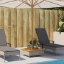 vidaxL Copertura Base Ombrellone Grigia 70x70x25cm Polyrattan e Acacia