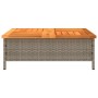 vidaxL Copertura Base Ombrellone Grigia 70x70x25cm Polyrattan e Acacia