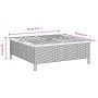 vidaxL Copertura Base Ombrellone Grigia 70x70x25cm Polyrattan e Acacia