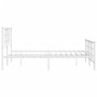 Giroletto con Testiera e Pediera Metallo Bianco 140x200 cm