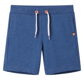 Pantaloncini per Bambini con Coulisse Blu Scuro Mélange 128