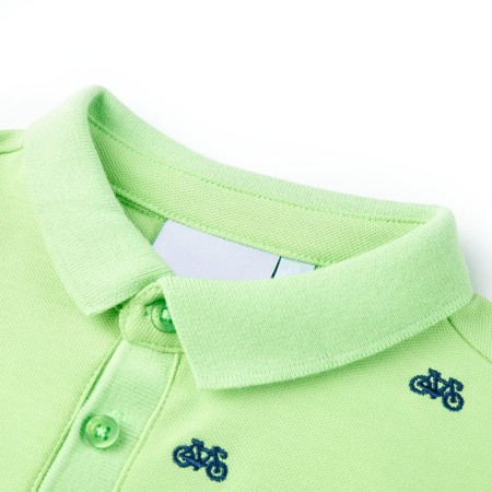 Polo da Bambino Verde Neon 140