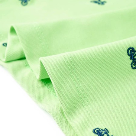 Polo da Bambino Verde Neon 140