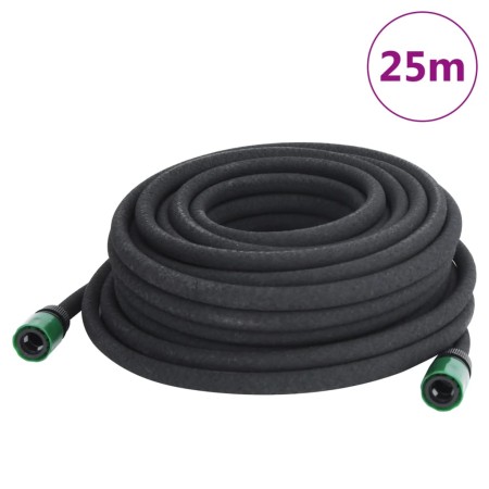 Tubo di Irrigazione da Giardino Nero 0,6" 25 m in Gomma