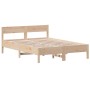 Giroletto con Testiera 140x190 cm in Legno Massello di Pino
