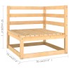 Set Salotto Giardino 11pz Cuscini Antracite Legno Massello Pino