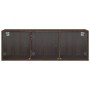 Mobile a Muro con Ante in Vetro Rovere Marrone 102x37x35 cm