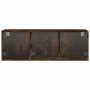 Mobile a Muro con Ante in Vetro Rovere Fumo 102x37x35 cm