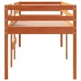 Letto a Soppalco Marrone Cera 90x190 cm Legno Massello di Pino