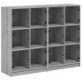 Libreria Ante Grigio Sonoma 136x37x109 cm in Legno Multistrato