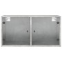 Mobile a Muro con Ante in Vetro Grigio Cemento 68,5x37x35 cm