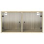 Mobile a Muro con Ante in Vetro Rovere Sonoma 68,5x37x35 cm