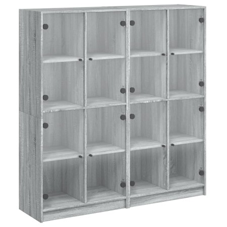 Libreria Ante Grigio Sonoma 136x37x142 cm in Legno Multistrato