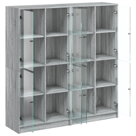 Libreria Ante Grigio Sonoma 136x37x142 cm in Legno Multistrato