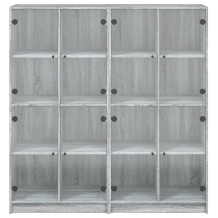 Libreria Ante Grigio Sonoma 136x37x142 cm in Legno Multistrato