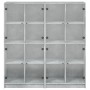 Libreria Ante Grigio Cemento 136x37x142 cm in Legno Multistrato